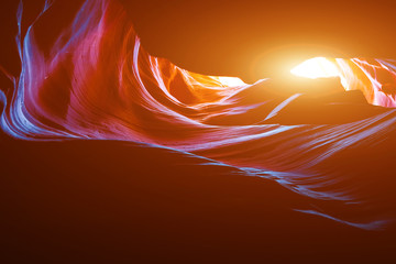 Antelope Canyon in the Navajo Reservation near Page, Arizona USA