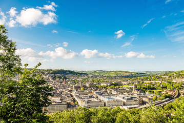 City of Bath, Somerset, England, view from Alexandra Park.