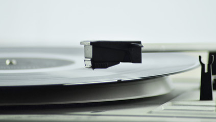 vinyl record on turntable