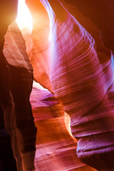 Antelope Canyon in the Navajo Reservation near Page, Arizona USA