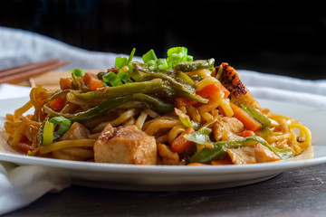 Japanese Chicken Yakisoba Noodles