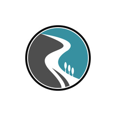 path asphalt road street highway vector logo