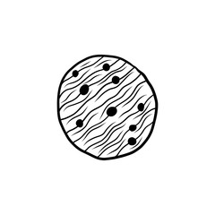 Hand drawn Mercury isolated on a white. Vector illustratio