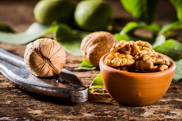 Fruit food for gourmets and vegetarians walnuts.Healthy nuts concept, dry fruits concept.

