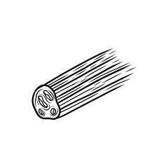 Hand drawn Asteroid isolated on a white. Vector illustration.