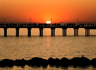 Fototapeta premium Sunset in Palanga (Lithuania, the Baltic Sea)