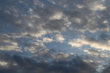 Cielo e nuvole in autunno