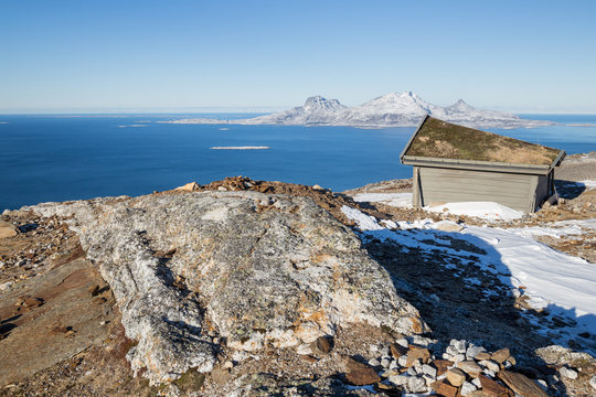 Mountain landscape near Bodo (Norway)  in winter
