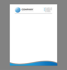 Blank Letterhead Template for Print with Sphere Logo