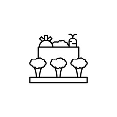 Ecology, vegetables icon. Element of Health life icon. Thin line icon
