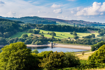 Fototapeta na wymiar Countryside in England, Peak District National park in sunny autumn day.