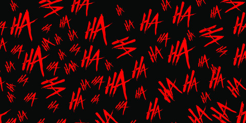 Joker laugh HA HA vector background - obrazy, fototapety, plakaty