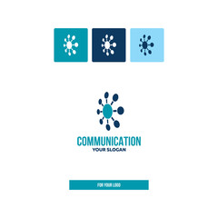 Communication icon, data center for logo