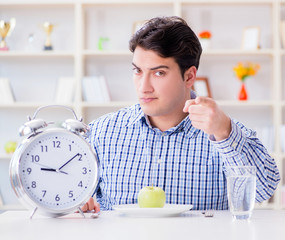 Concept of slow service in the restaurant