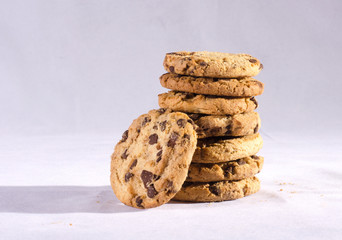 group of delicious chocochips cookies