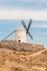 old windmill in the landscape of consuegra