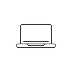 laptop computer technology icon line design