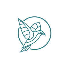 Abstract Bird Logo design vector template