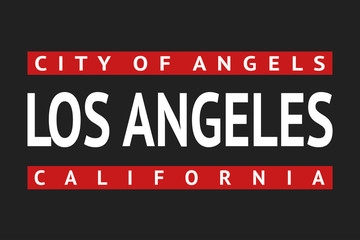 Fototapeta na wymiar Vector illustration t-shirt Los Angeles, typographic print California, City of Angels