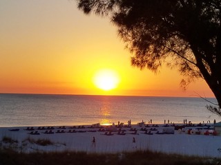 sunset on the beach