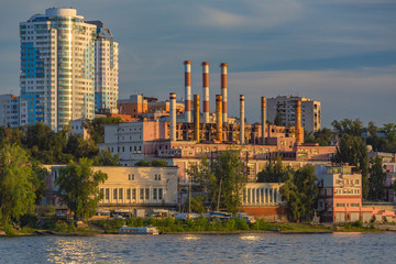 Samara, Volga embankment at sunset