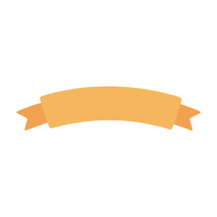 yellow ribbon banner decoration icon