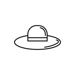 female hat summer icon line