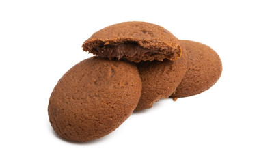 chocolate chip cookies isolated