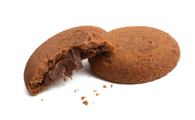 chocolate chip cookies isolated