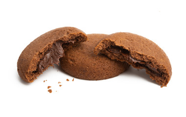 chocolate chip cookies isolated