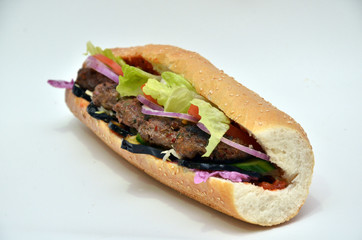 baguette - sandwich - chicken - meat