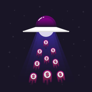 UFO sucking money into space