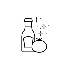 Ketchup, spicy, tomato icon. Element of Food and Drink icon. Thin line icon