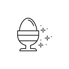 Egg, boiled icon. Element of Food and Drink icon. Thin line icon