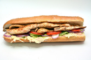 baguette - sandwich - chicken - meat