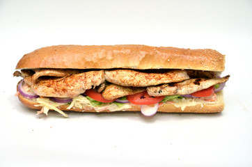 baguette - sandwich - chicken - meat