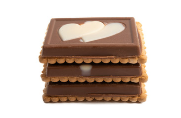 cookies with chocolate isolated