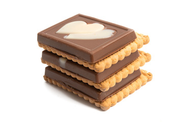cookies with chocolate isolated