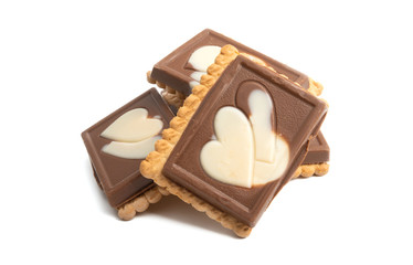 cookies with chocolate isolated