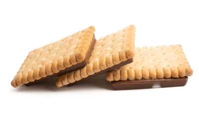 cookies with chocolate isolated