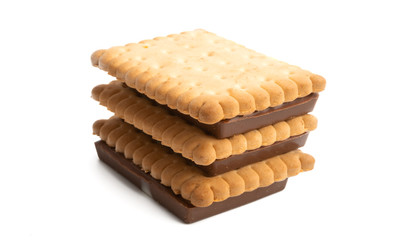 cookies with chocolate isolated