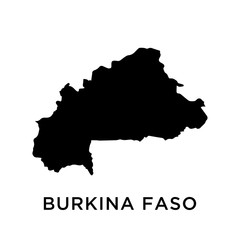 Obraz premium Burkina Faso map vector design template