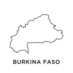 Burkina Faso map vector design template