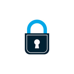 Isolated padlock vector design