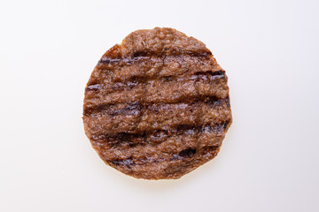 Vegan patty isolated on white background