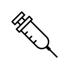 Syringe icon vector design template. Isolated on white background