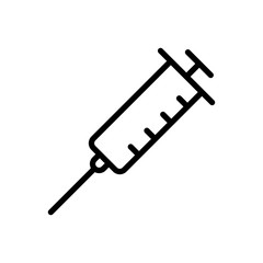 Syringe icon vector design template. Isolated on white background