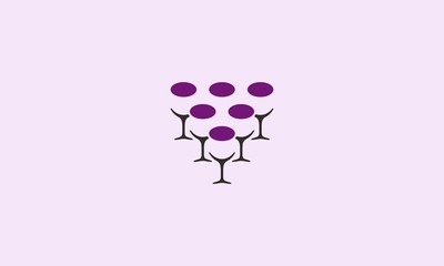 wine and glass logo