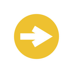 icon of arrow in color circle yellow