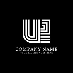 UZ initial logo designs, creative monogram logo template